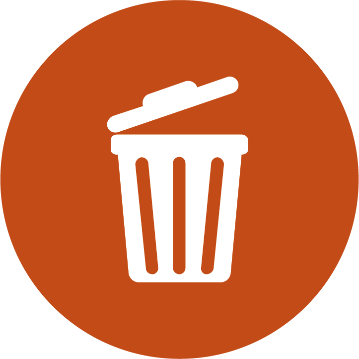Small Button showing a bin icon representing throwing a PCN away