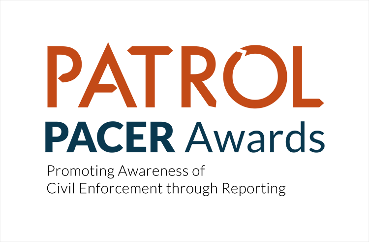 Small Logo of the PATROL Promoting Awarness of Civil Enforcement through Reporting (PACER) Awards_