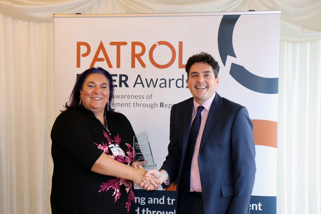 Cheshire East Council receives a PATROL PACER Award from Huw Merriman MP